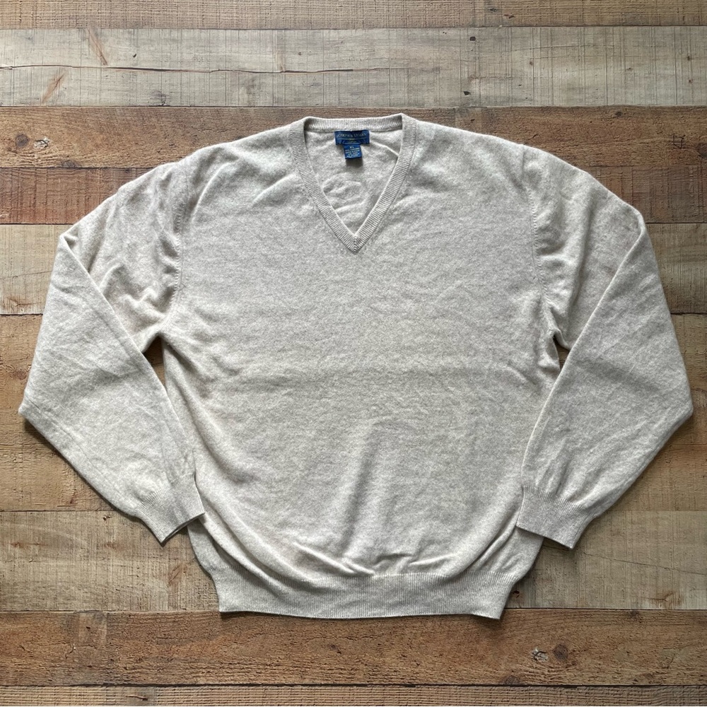 Jospeh & Lyman 100% Cashmere V-Neck Pullover Sweater Mens XL